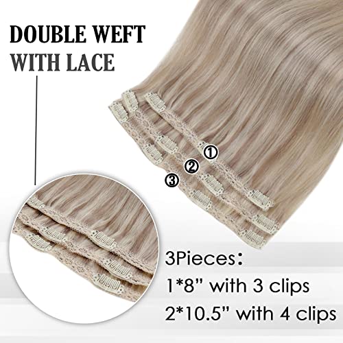18 Inch Blonde Remy Human Hair Clip-In Extensions for a Natural Look - Image 3
