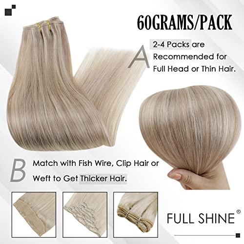 18 Inch Blonde Remy Human Hair Clip-In Extensions for a Natural Look - Image 4