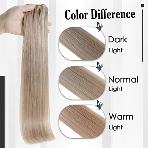 18 Inch Blonde Remy Human Hair Clip-In Extensions for a Natural Look - Image 6