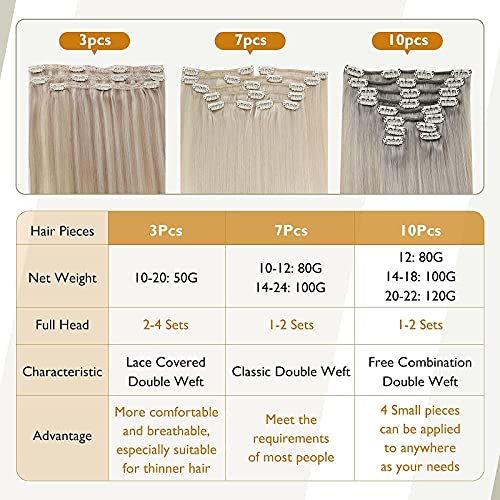 18 Inch Blonde Remy Human Hair Clip-In Extensions for a Natural Look - Image 7