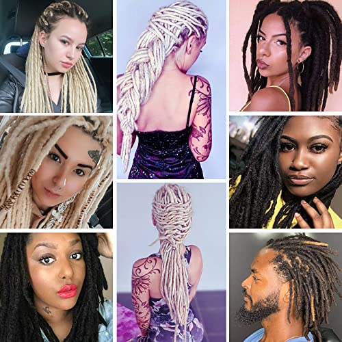 24 Inch Blonde Human Hair Dreadlock Extensions Soft Texture for Natural Look - Image 5