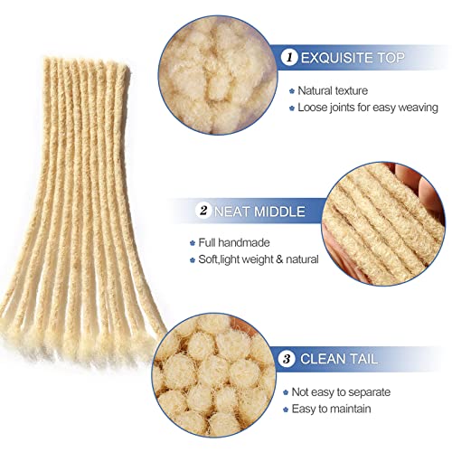 24 Inch Blonde Human Hair Dreadlock Extensions Soft Texture for Natural Look - Image 3
