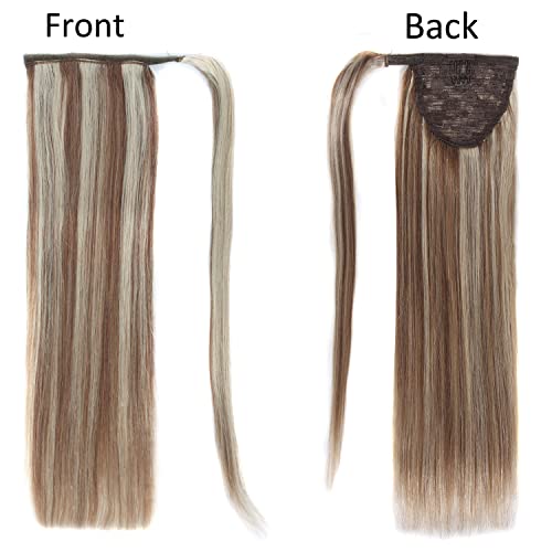 24 Inch Blonde Human Hair Ponytail Extension Clip-In for Natural Full Look - Image 2