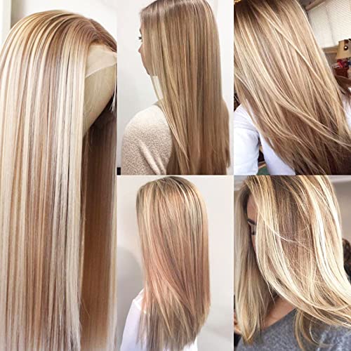 Blonde Human Hair Wig with Highlights - Image 8