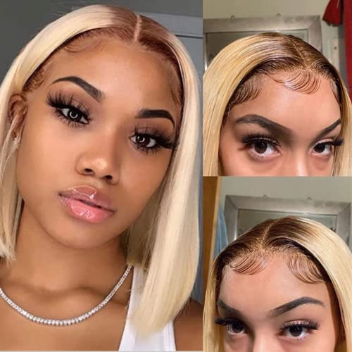 Blonde Lace Front Bob Human Hair Wig - Image 2