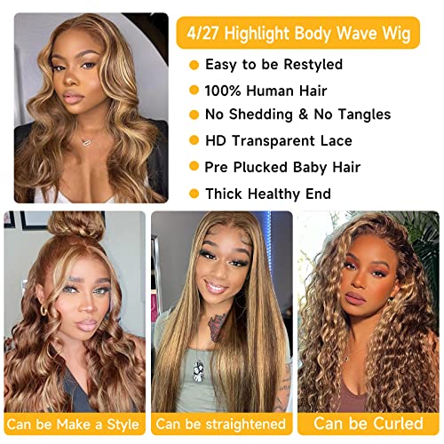13x4 HD Blonde Lace Front Human Hair Wig for Women Natural Look Comfortable Fit - Image 4
