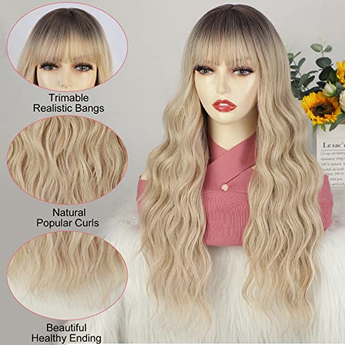 Blonde Wavy Human Hair Wig - Image 5