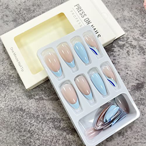 Blue Acrylic Nail Art Design Set for Creative Styling and Decoration - 12 Colors - Image 5