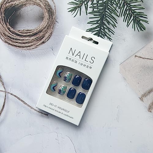Blue Acrylic Nail Design Ideas for Stylish Trendsetting Nail Art 12 Piece Set - Image 5