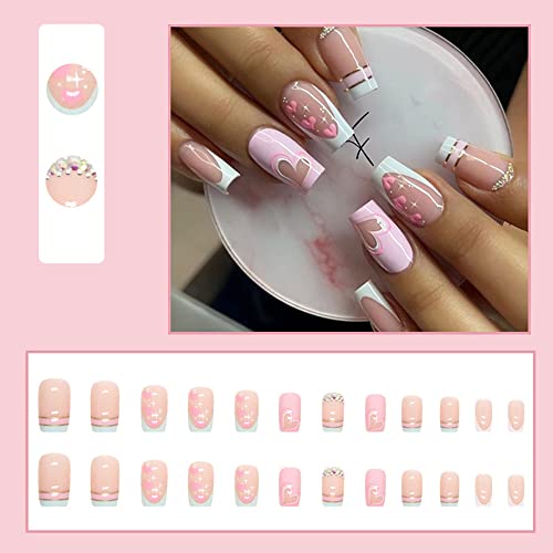 Stylish Blue Acrylic Nail Designs 20 Piece Set for Trendy Nail Art - Image 2
