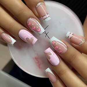 Stylish Blue Acrylic Nail Designs 20 Piece Set for Trendy Nail Art