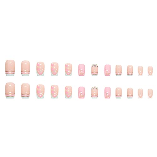 Stylish Blue Acrylic Nail Designs 20 Piece Set for Trendy Nail Art - Image 7