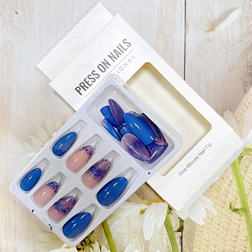 24 Blue Acrylic Summer Nail Designs for a Fresh and Trendy Look - Image 4