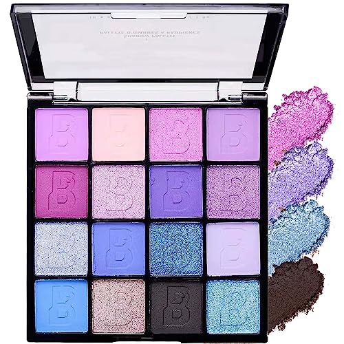 **New! 12-Shade Blue and Purple Eyeshadow Palette for Vibrant Eye Makeup Looks**