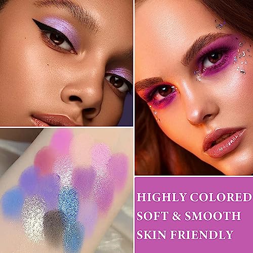 **New! 12-Shade Blue and Purple Eyeshadow Palette for Vibrant Eye Makeup Looks** - Image 4
