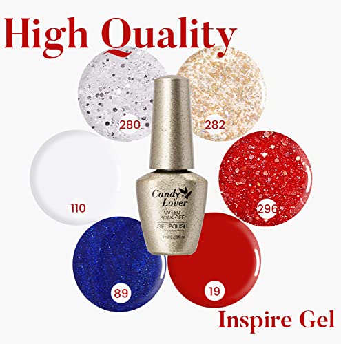 2-Pack Blue and Red Long-Lasting Nail Polish Set, 15ml Bottles - Image 2