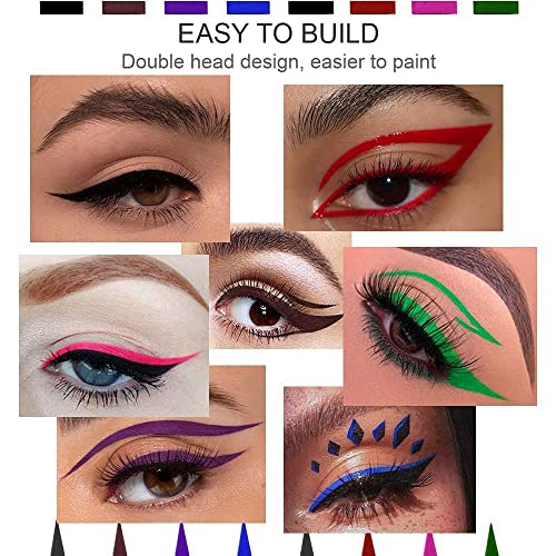 Blue Eyeliner Makeup Kit for Dark Skin Tones with Easy Application Tools - Image 7