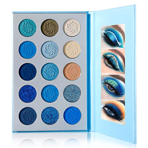 All-Day Blue Eyeshadow Palette for Blue Eyes - Vibrant, Buildable Finish
