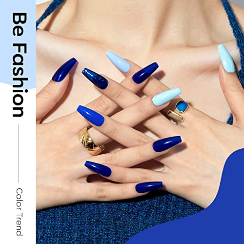 15ml Sapphire Blue Gel Nail Polish with Long-Lasting High-Shine Finish - Image 4