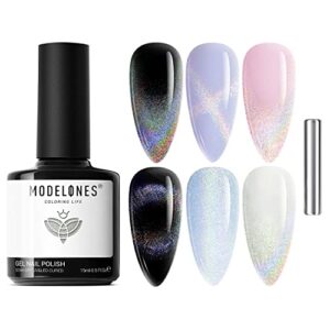 Blue Glitter Gel Nail Polish.