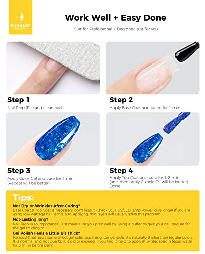 15ml Blue Glitter Gel Nail Polish with Sparkling Finish for Stunning Nail Art - Image 6