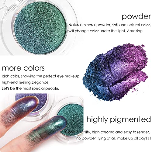 Vibrant 12-Shade Eyeshadow Palette - Blue, Green, Purple - For Stunning Looks - Image 4
