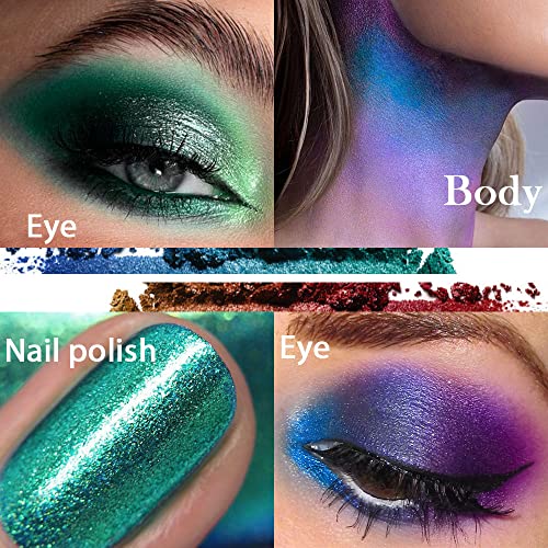 Vibrant 12-Shade Eyeshadow Palette - Blue, Green, Purple - For Stunning Looks - Image 5