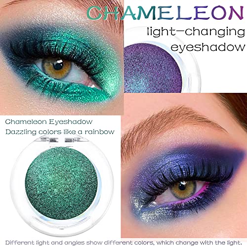 Vibrant 12-Shade Eyeshadow Palette - Blue, Green, Purple - For Stunning Looks - Image 2