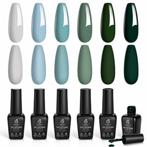 Vibrant Blue Green Gel Nail Polish 15ml for Long-lasting Shine