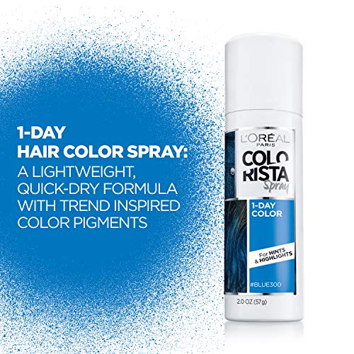 Vibrant Blue Temporary Hair Color Spray for Bold Looks - 8 oz - Image 4