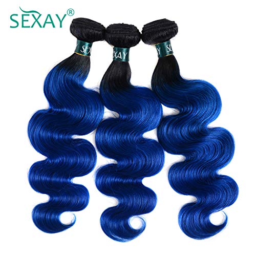 Premium Blue Human Hair Bundles Extensions 100g Each for Full Look - Image 4