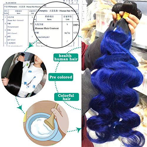 Premium Blue Human Hair Bundles Extensions 100g Each for Full Look - Image 5