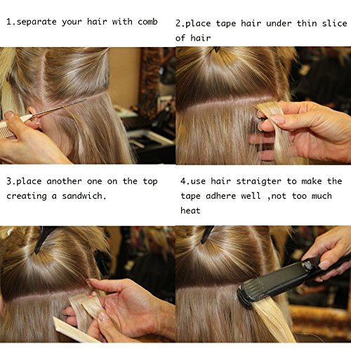 Blue 18 Inch 100% Real Human Hair Extensions for Natural Looking Styles - Image 6