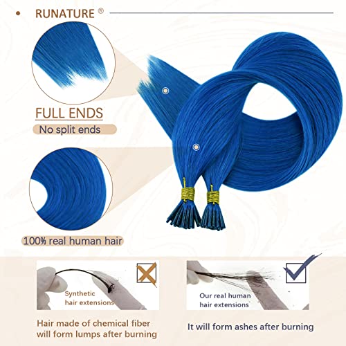 18 Inch Blue Remy Human Hair Clip-In Extensions for Instant Volume and Length - Image 4