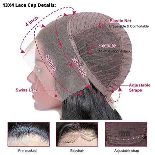 Blue Human Hair Lace Wig - 22 Inch Length, Soft Texture, Natural Appearance - Image 5