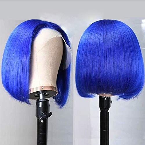 Blue Lace Front Human Hair Wig - Image 4