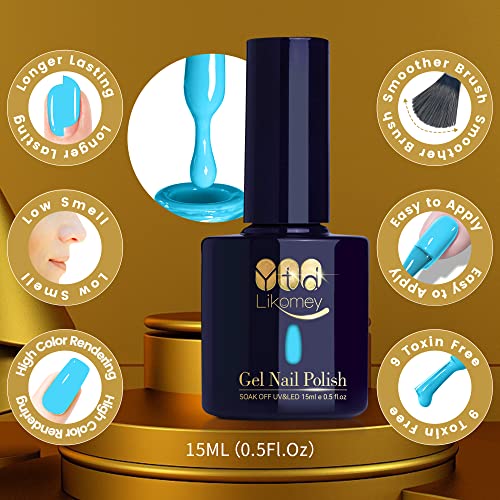 Blue Sky 15ml Gel Nail Polish, Long-Lasting High-Gloss Finish for Beautiful Nails - Image 6
