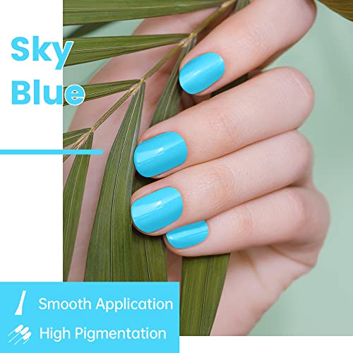 Blue Sky 15ml Gel Nail Polish, Long-Lasting High-Gloss Finish for Beautiful Nails - Image 3