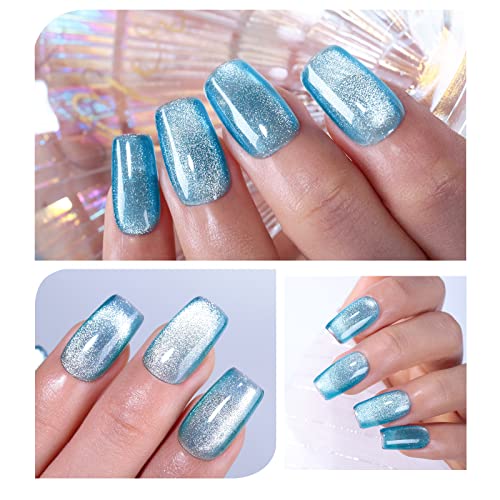 Sky Blue Gel Nail Polish Set - 6 Vibrant, Long-Lasting Shades for Salon-Perfect Nails - Image 3
