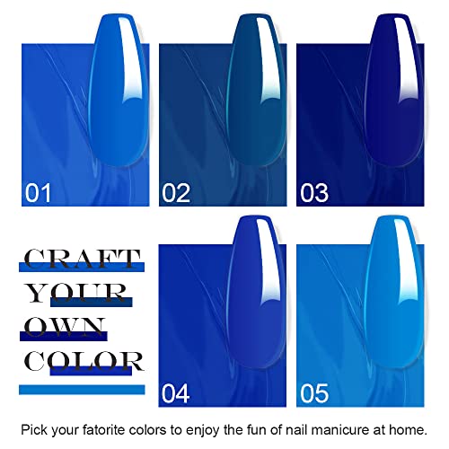 Blue Sky Gel Nail Starter Kit with UV Lamp and 6 Vibrant Color Gel Polishes - 15ml Capacity - Image 2