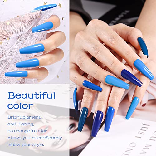 Blue Sky Gel Nail Starter Kit with UV Lamp and 6 Vibrant Color Gel Polishes - 15ml Capacity - Image 4