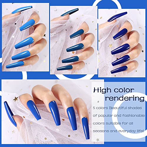 Blue Sky Gel Nail Starter Kit with UV Lamp and 6 Vibrant Color Gel Polishes - 15ml Capacity - Image 3