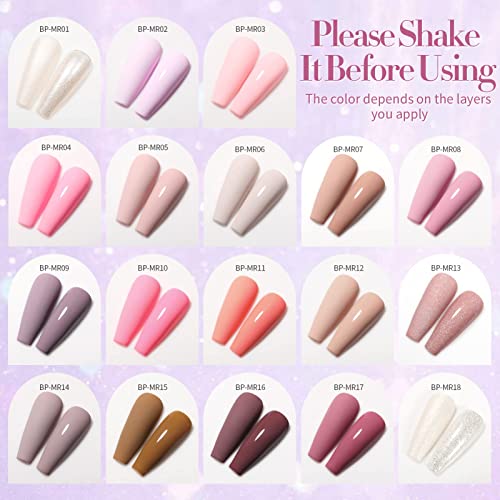 Blush Pink Gel Nail Polish 15ml Chip-Resistant and Long-Lasting Wear - Image 2
