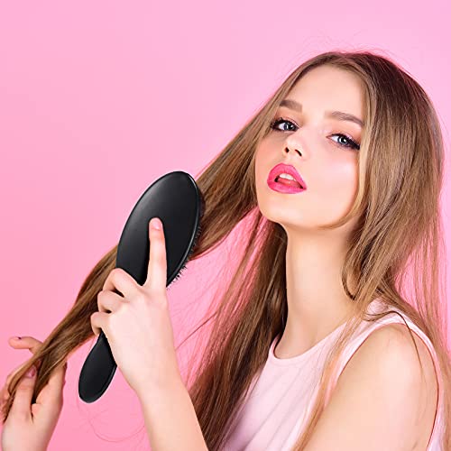 Boar Bristle and Nylon Detangling Hair Brush, 9-inch, for Smooth Shiny Hair - Image 4