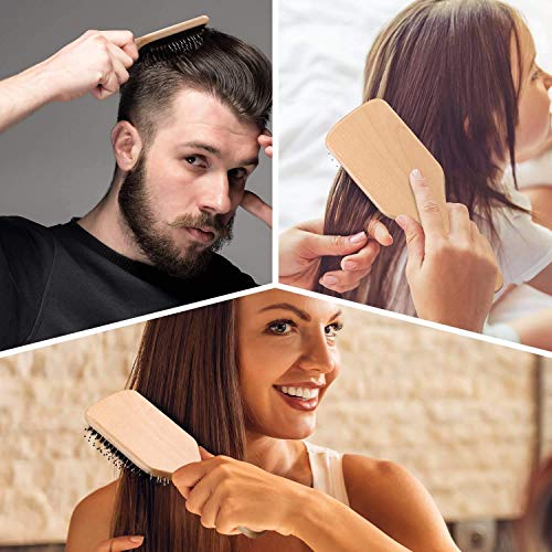 Natural Boar Bristle Hair Brush for Detangling and Smoothing Hair - Image 5