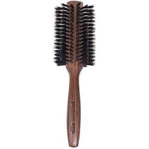Professional Boar Bristle Round Hair Brush for Smooth Styling and Frizz Control, 2.5 Inch
