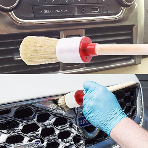 Boar Hair Car Detailing Brush Soft Bristle Cleaning Tool 10 Inch - Image 6