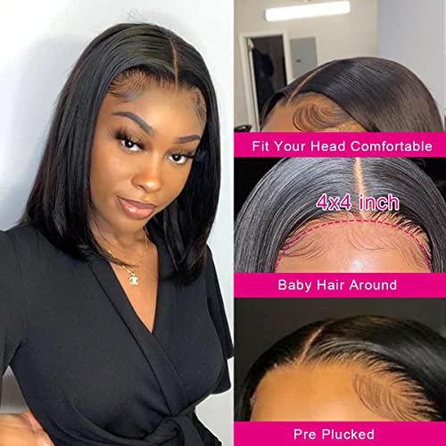 Bob Style 100% Human Hair Wig for Women, Natural Look, Adjustable Cap Size - Image 4