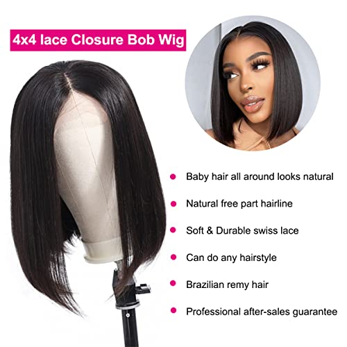 Bob Style 100% Human Hair Wig for Women, Natural Look, Adjustable Cap Size - Image 3