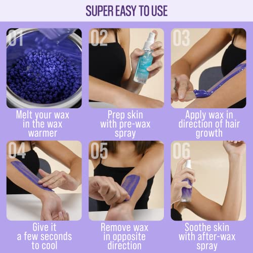 Easy Hair Removal Waxing Kit for Smooth Skin with Aftercare – Full Body Use - Image 4